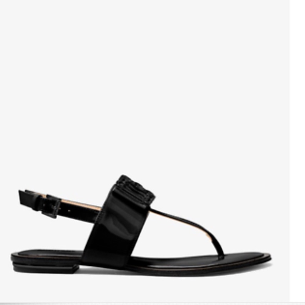 Michael Kors Michelle Thong Patent Leather Sandals - Picture 7 of 8
